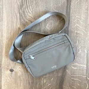 YPB Gray Crossbody Bag with Zipper